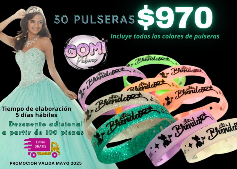 Pulseras promo Mayo