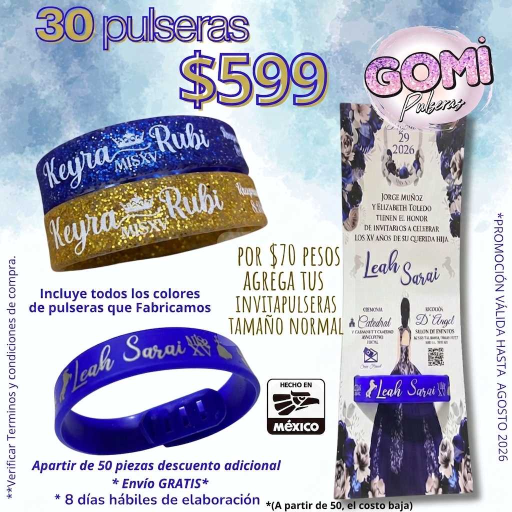 Paquete pulsera Agosto